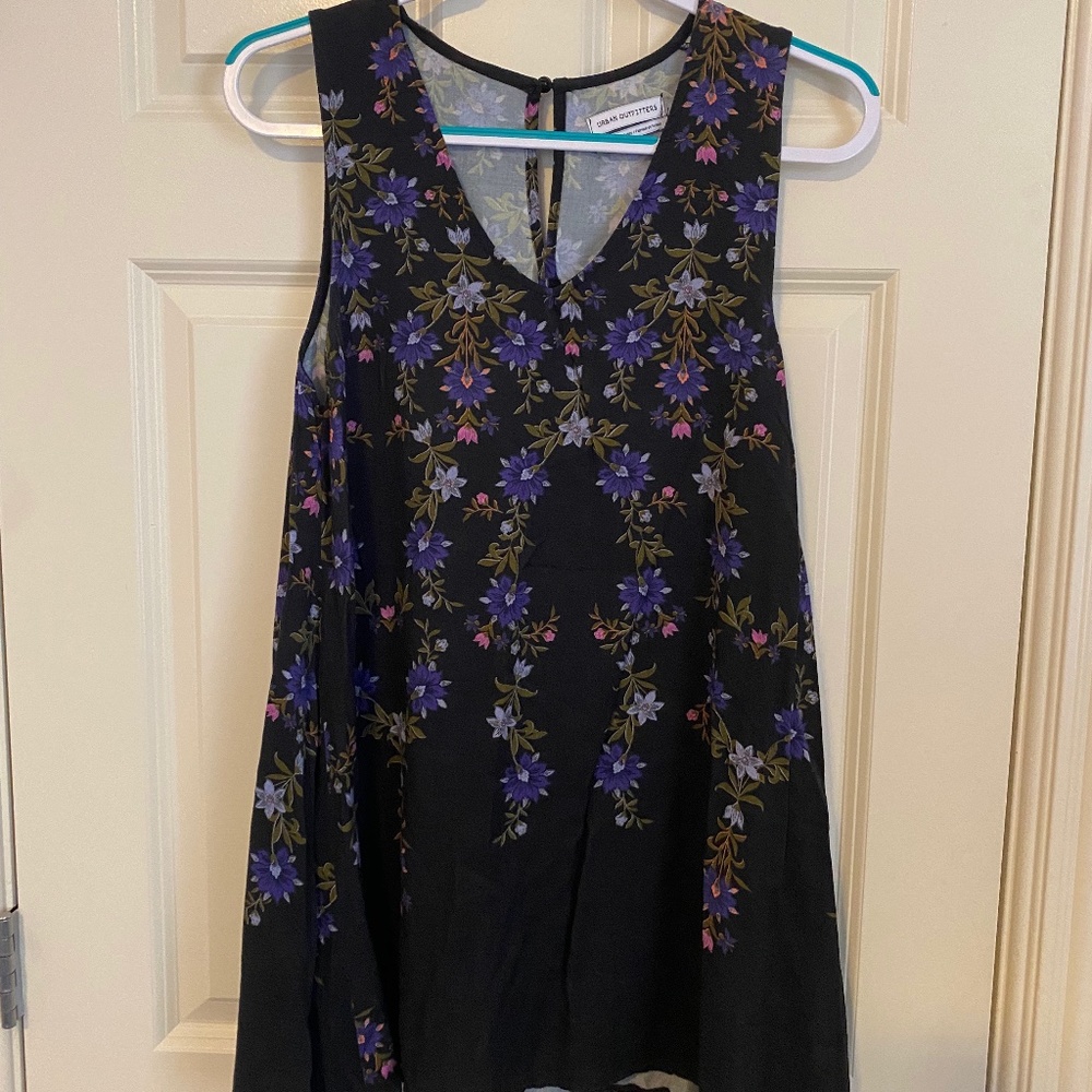 Urban Black & Floral Mini Dress